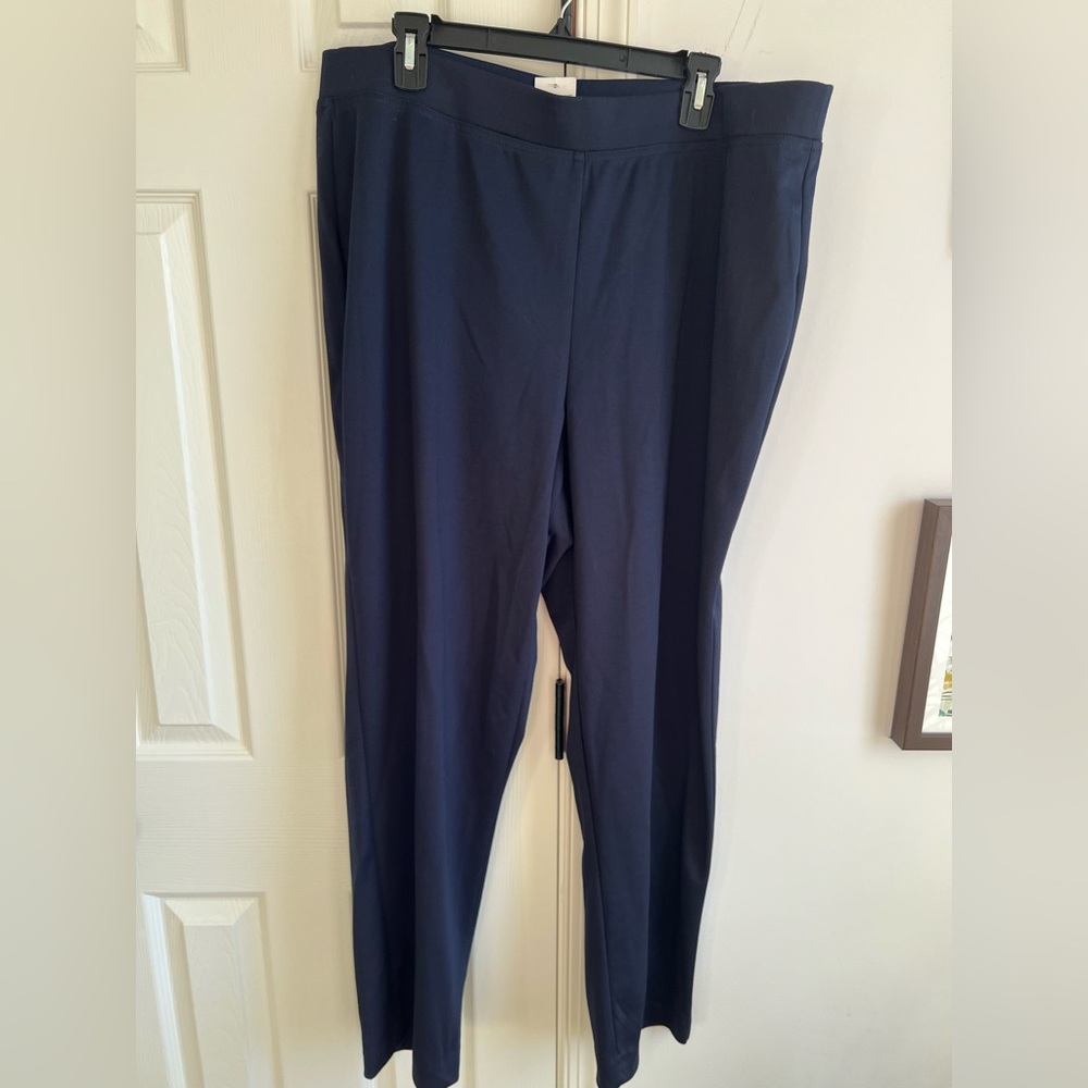 Navy Blue Alfred Dunner pull on pants 18W